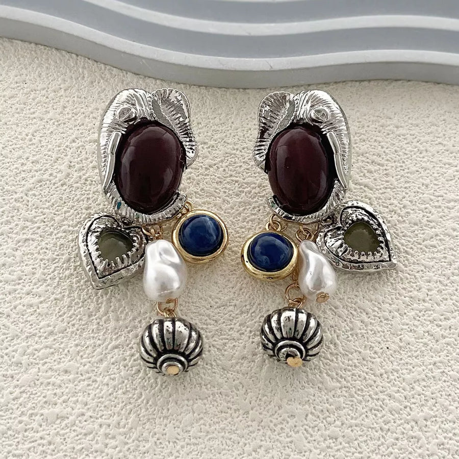 earrings in Silver with dangle and long