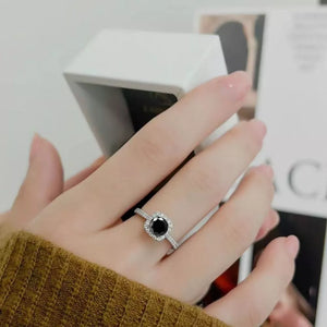 1 Carat Moissanite 925 Sterling Silver Ring in silver with adjustable
