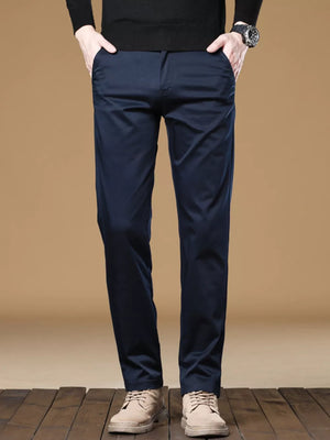 Men's Stretch Fit Casual Pants in Dark Blue