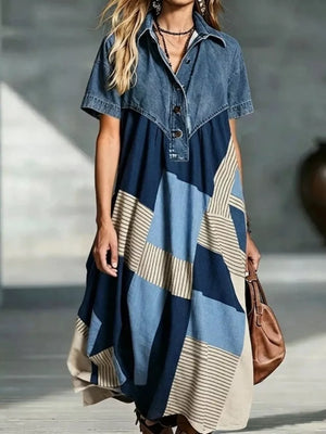 100% polyester Care instructions: Machine wash cold shirt dress in dark brown with A-line silhouette
