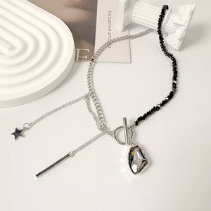 Gothic Punk Star Charm Toggle Necklace option 5