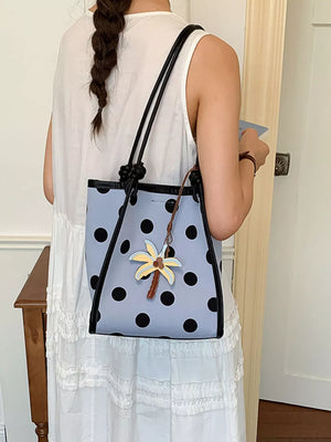 Polka Dot Shoulder Bag in Black, view 11