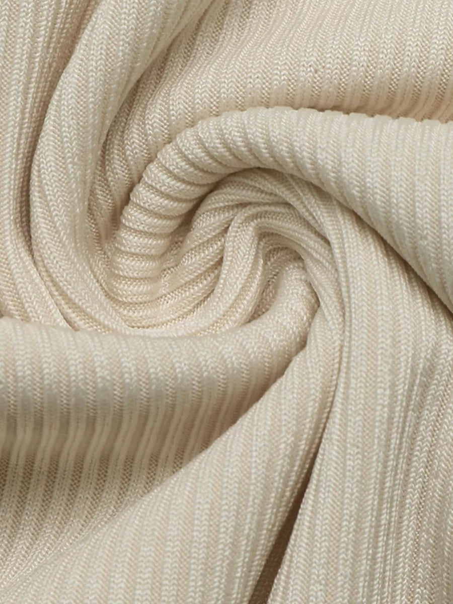 Ribbed Sweetheart Neckline Long Sleeve Bodysuit in Apricot, view 13