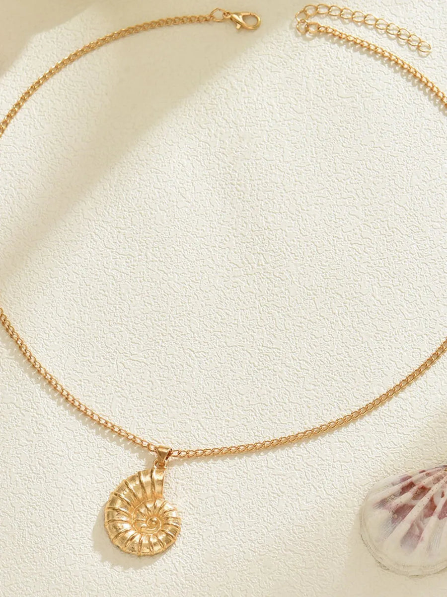 gold necklace with collarbone-length and lobster clasp