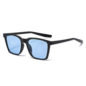 PC Frame material: Polycarbonate Lens material: Polycarbonate Temple material: P sunglasses in Pastel Blue with square