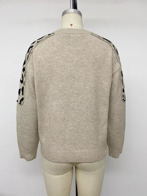 beige pullover sweater