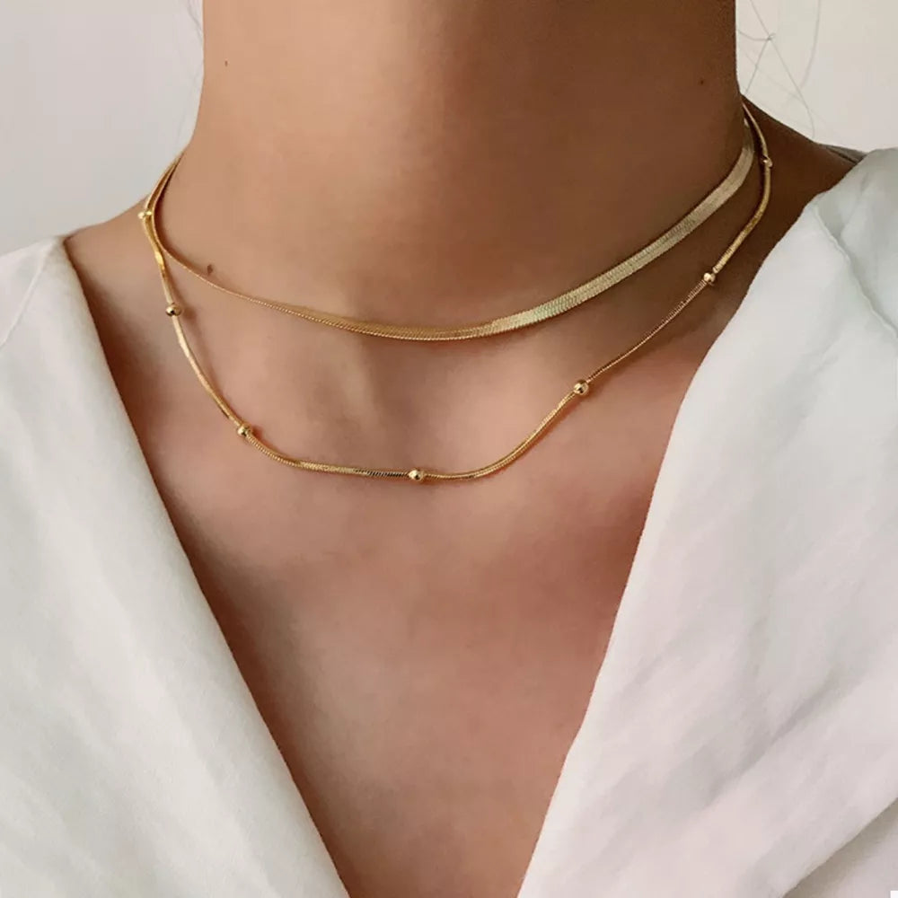necklace in gold featuring 2-piece set and n/a fit