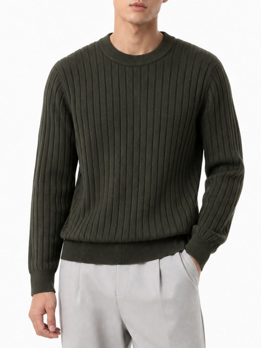 95%polyester,5%spandex Care instructions: Machine wash cold crewneck sweater in Army Green with regular silhouette