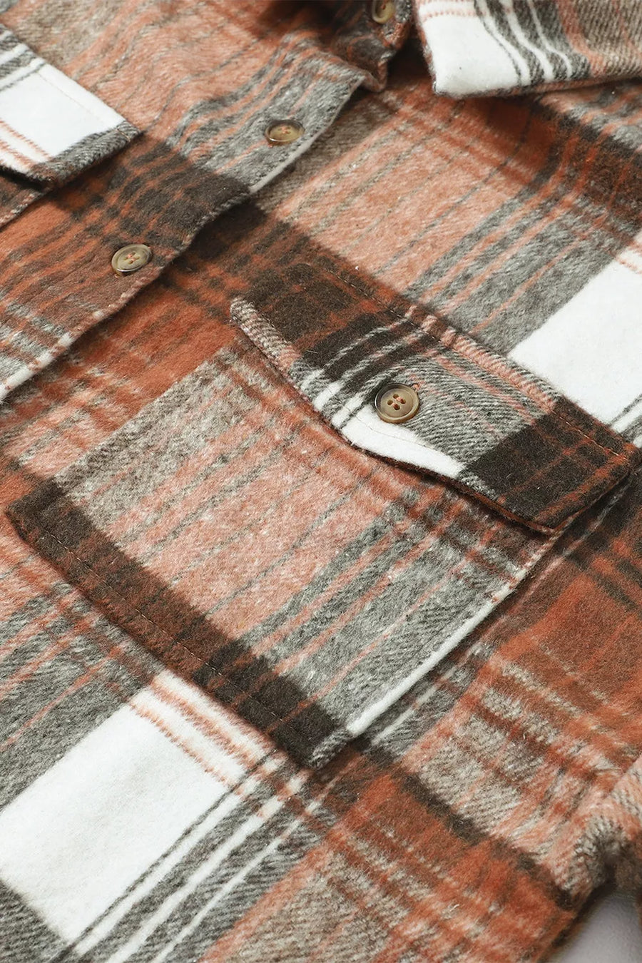 Plaid Button Up Shacket option 10