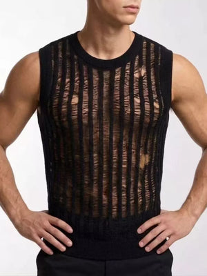 100% polyester Care instructions: Machine wash cold sweater vest in black with slim silhouette