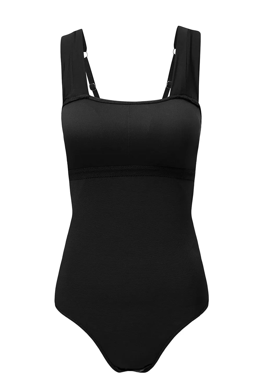 Black with one-piece swimsuit with ruched 14