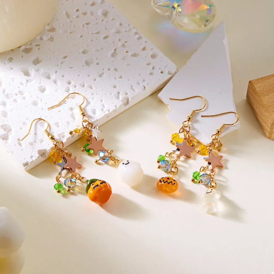 earrings in Style B with asymmetrical and long