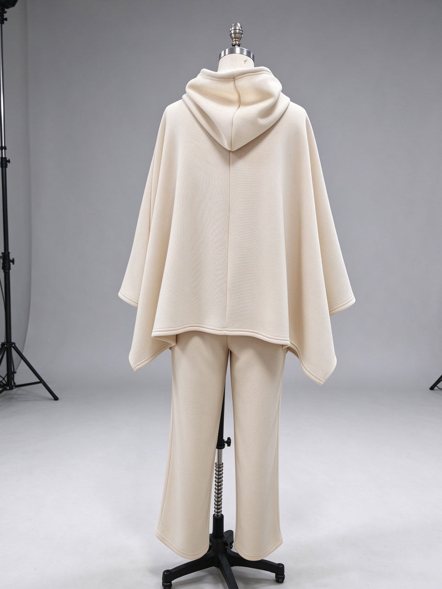 Beige lounge set with full-length and pullover