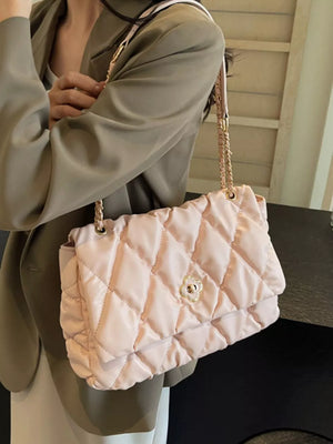 Quilted Chain Shoulder Bag option 6