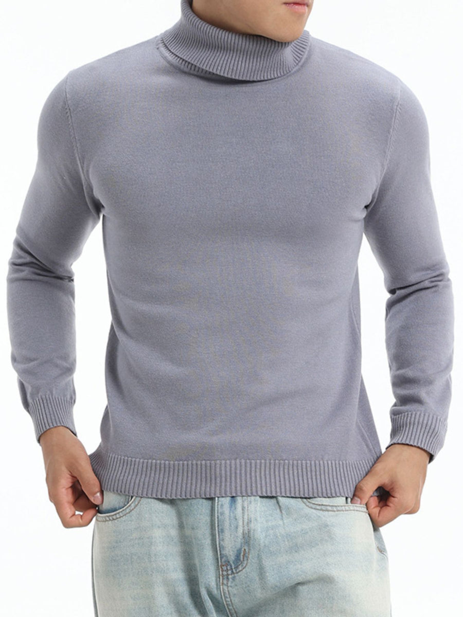 classic turtleneck sweater in Black with turtleneck