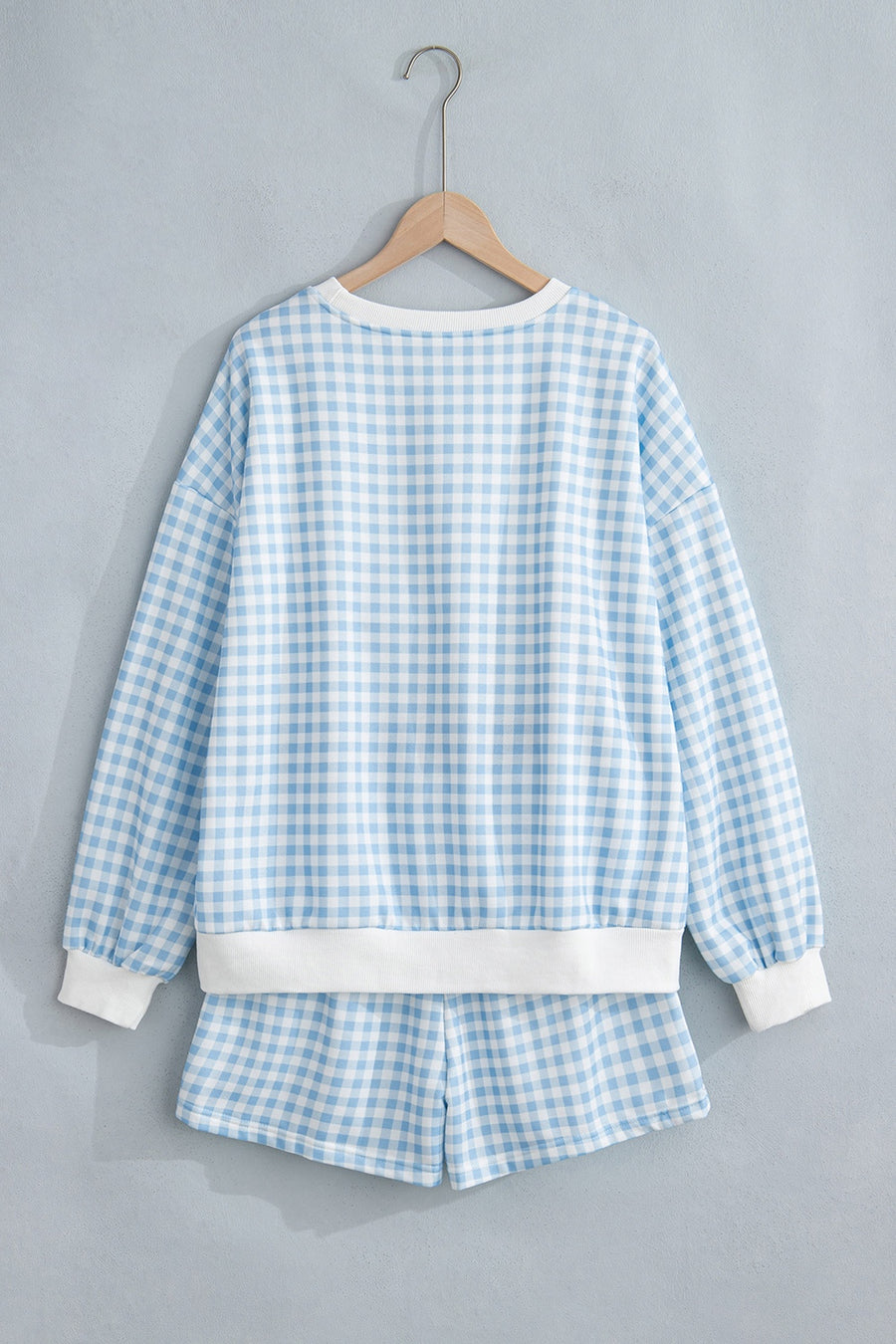 streetwear lounge set in Light Blue with crew neck