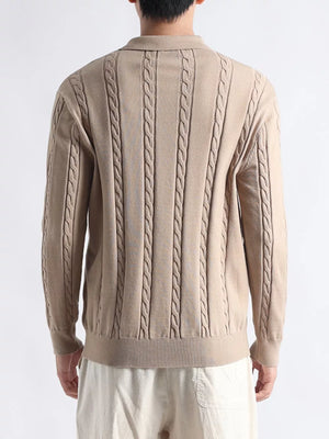 ivory pullover sweater with stretch and long sleeve