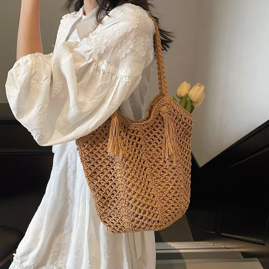 Polyester Imported Size &amp handbag in tan with tote silhouette