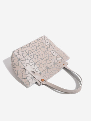 handbag in Apricot with geometric and structured