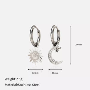 earrings featuring geometric in Gray with 18K Gold-Plated,Stainless Steel,Silver-plated Care instructions: Avoid wearing d