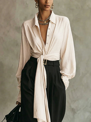 100% polyester Care instructions: Machine wash cold two-piece set in black with relaxed silhouette