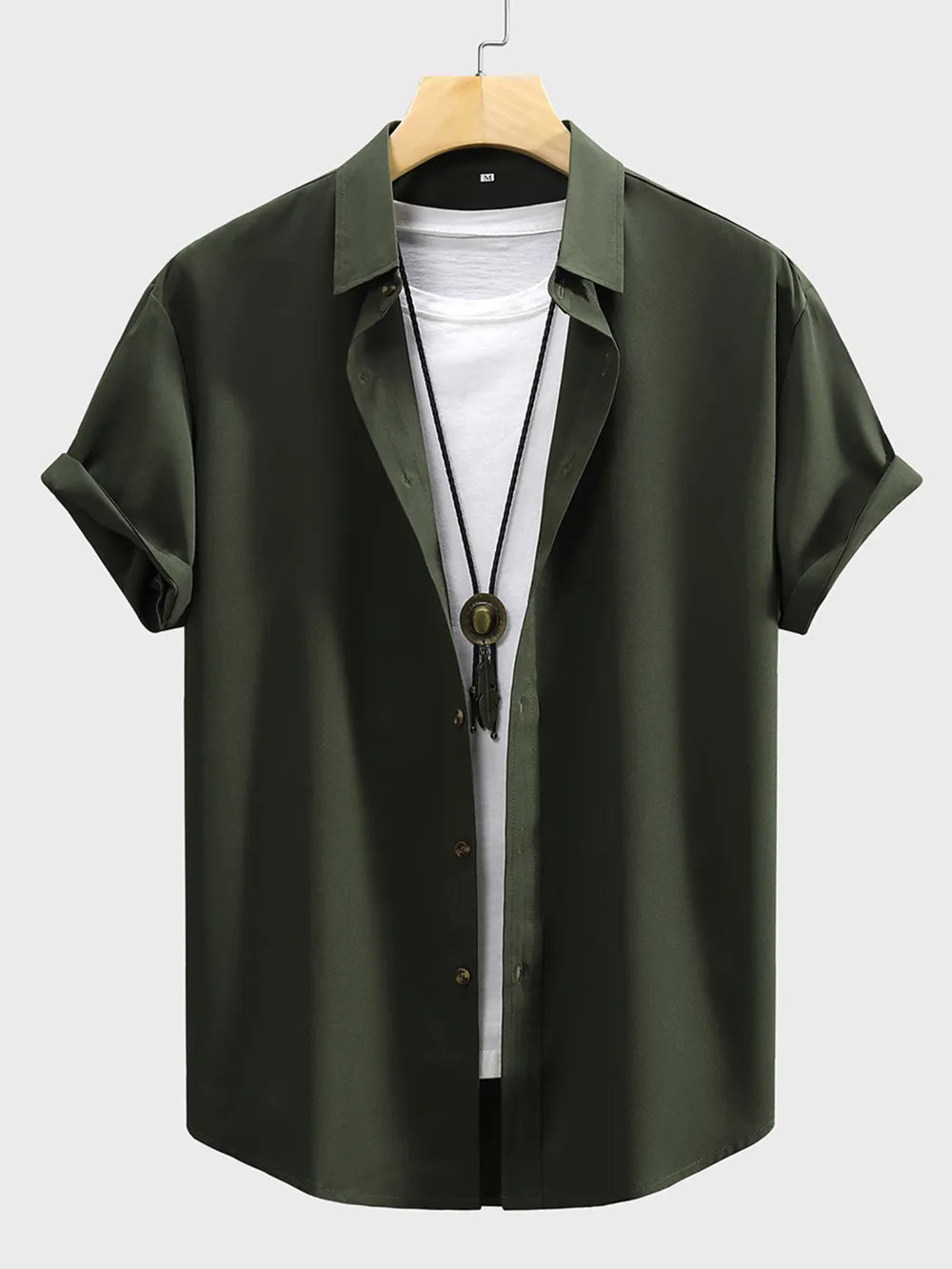 95%cotton, 5%spandex Care instructions: Machine wash cold button-up shirt in Black Forest with regular silhouette