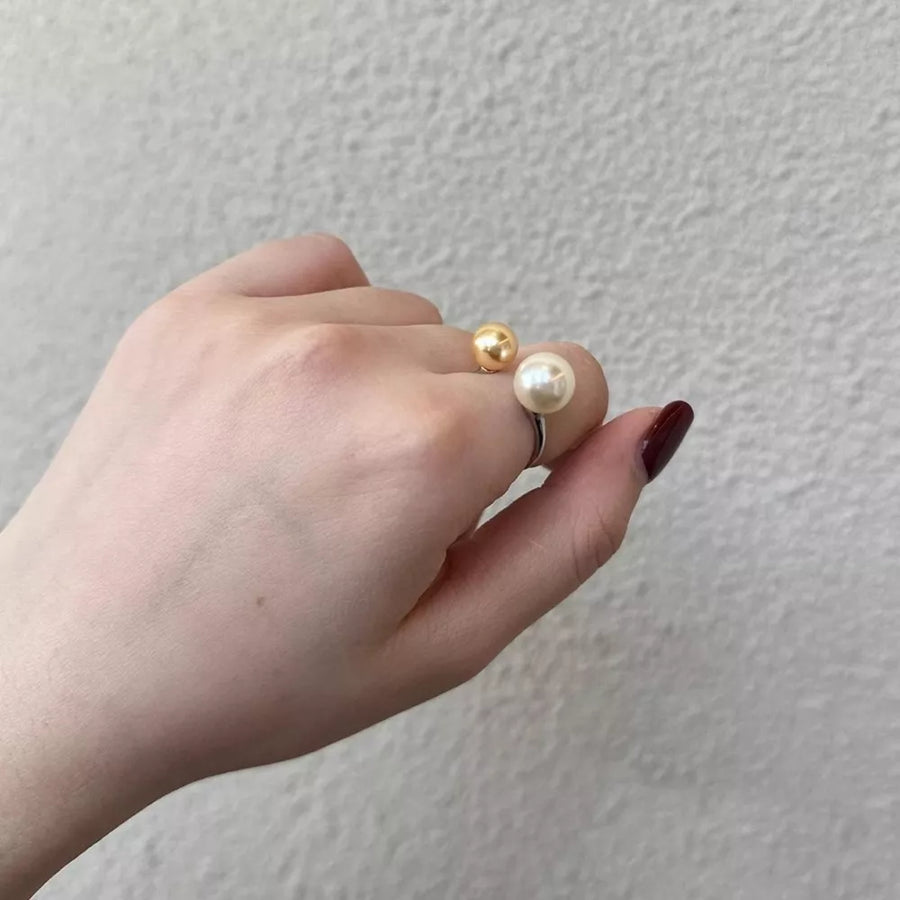Synthetic Pearl,925 sterling silver Care instructions: Avoid wearing during exer ring in White with not applicable silhouette