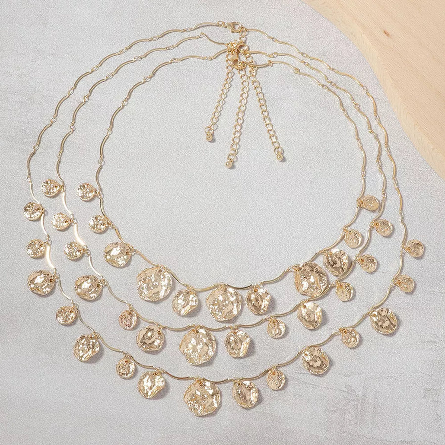 bohemian necklace in Gold with n/a