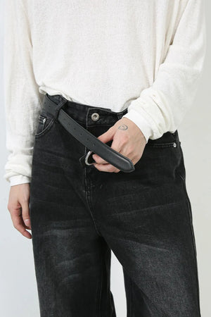 Oversized black wash denim jeans with a casual, chic fit.