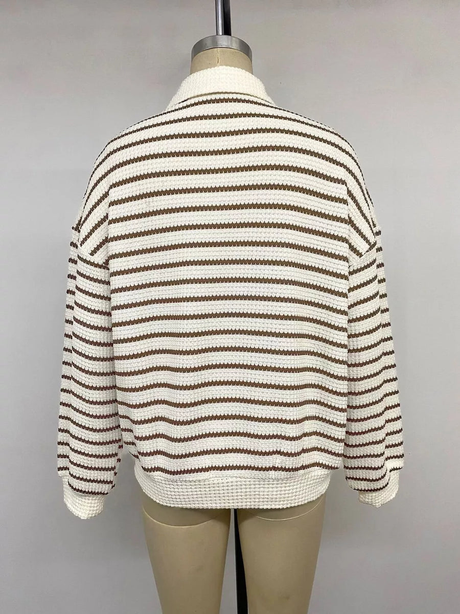 pullover sweater in dark brown