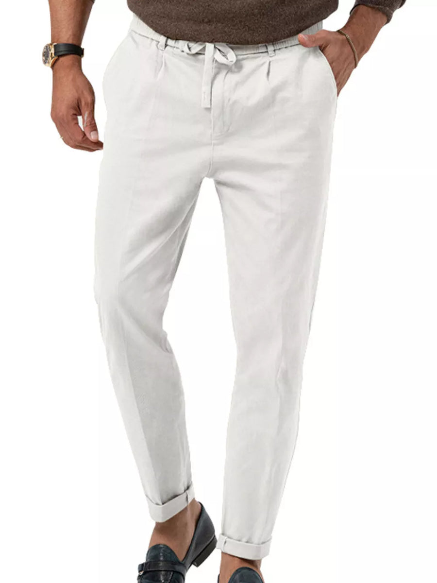 Men's Casual Drawstring Pants Plus Size in Deep Teal, view 20