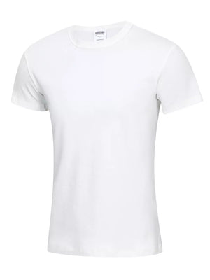 Crew-neck Short-sleeve Top in White, view 12