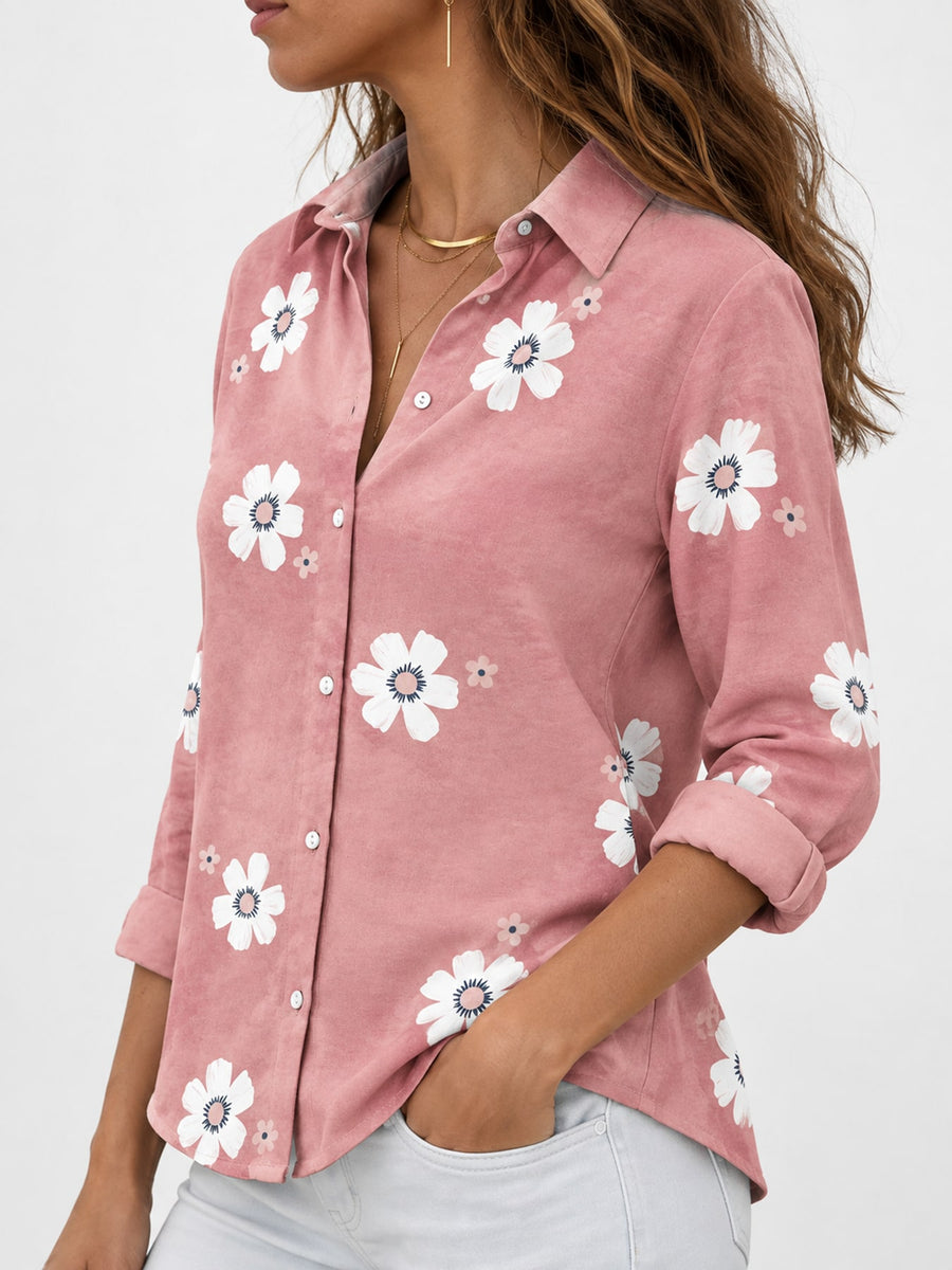 classic button-down shirt in Grey with collared