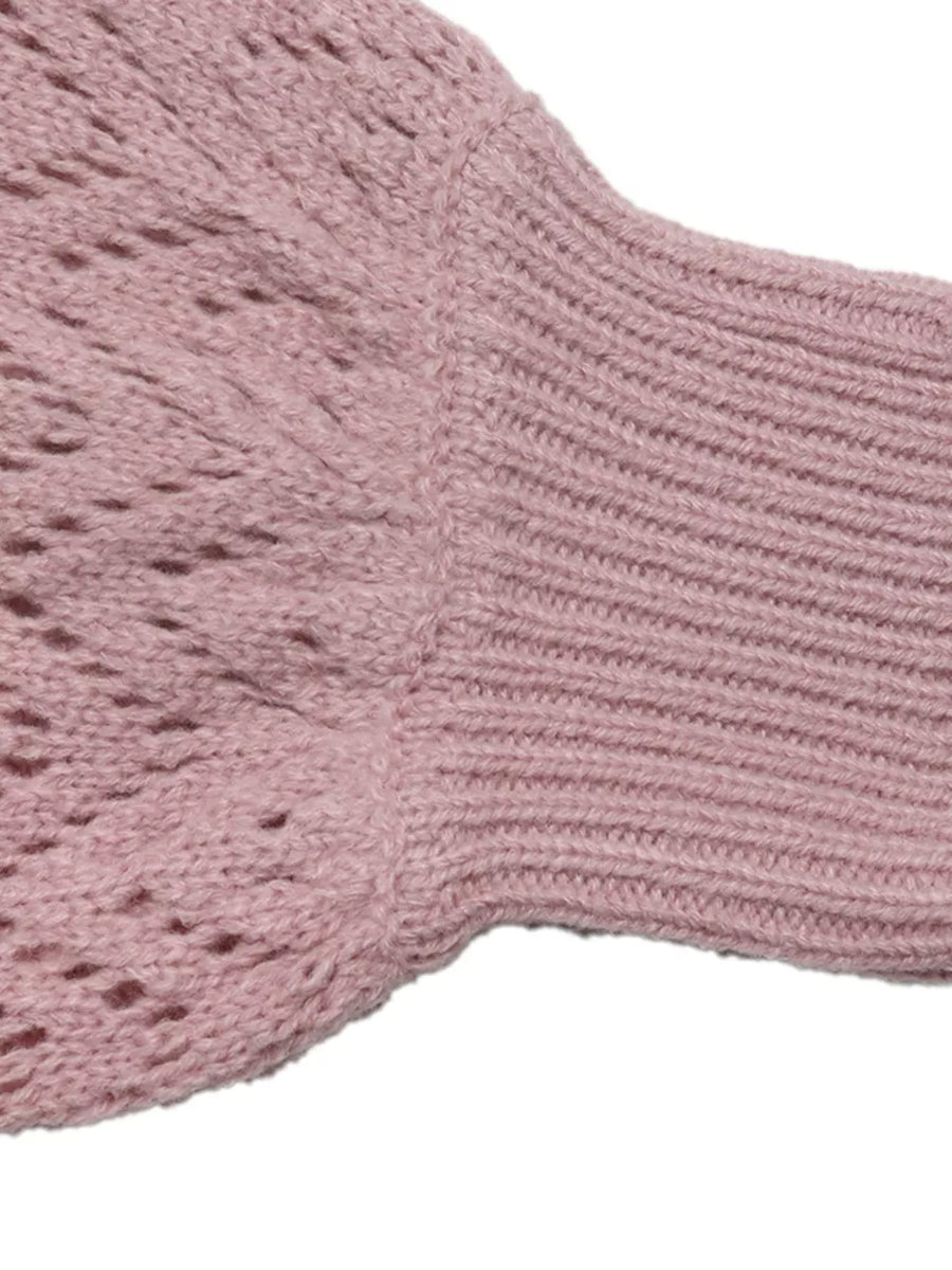 V-neck Openwork Long Sleeve Sweater option 8