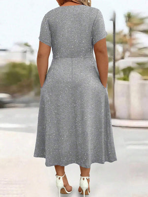 black midi dress with midi and pullover