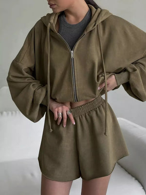 Zip-up Mini Jacket in Black, view 22