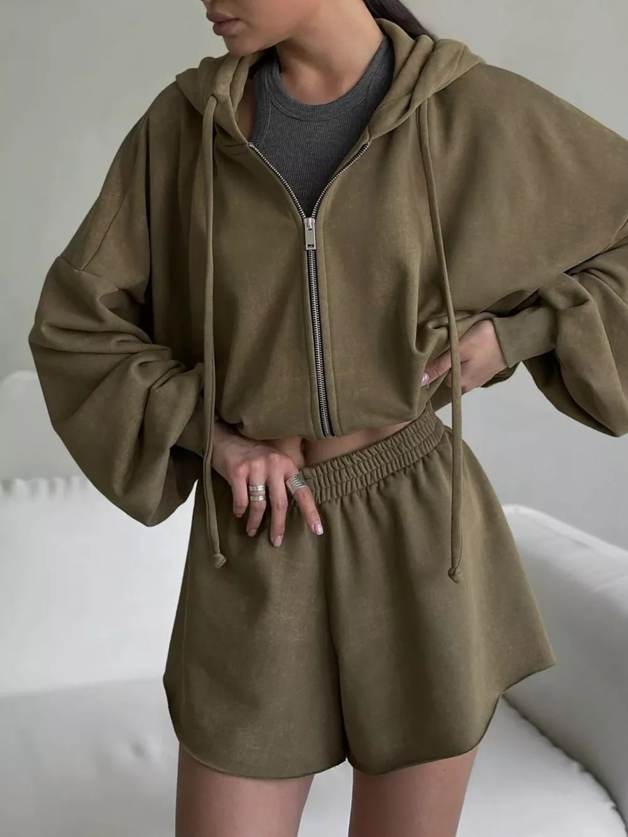 Zip-up Mini Jacket in Black, view 22