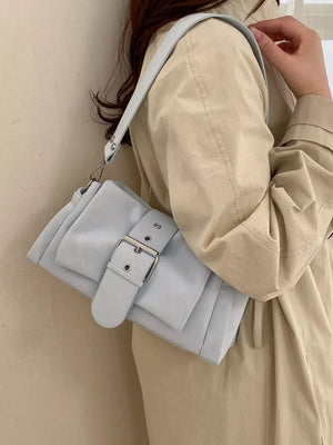 Buckle Detail Crossbody Bag in Blue