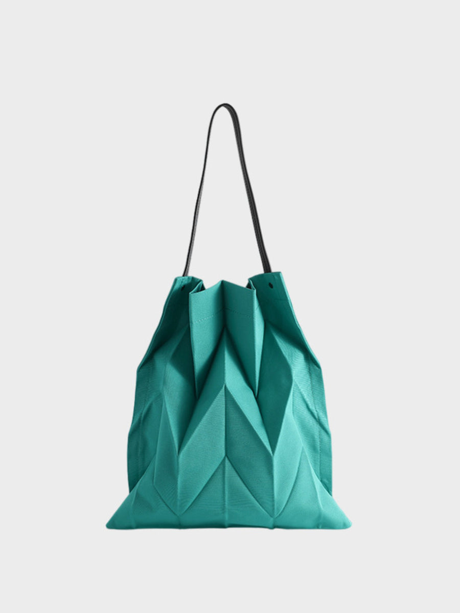 Canvas Imported Size &amp tote in Green with boxy silhouette