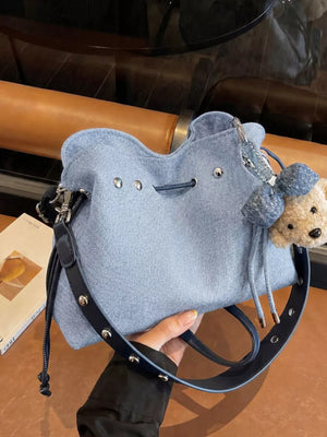 Blue with Bucket Crossbody Bag
