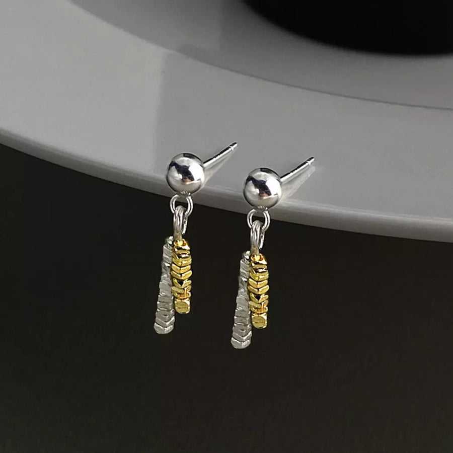 Platinum-Plated,18K Gold-Plated,925 sterling silver Care instructions: Avoid wea earrings in Silver with drop silhouette