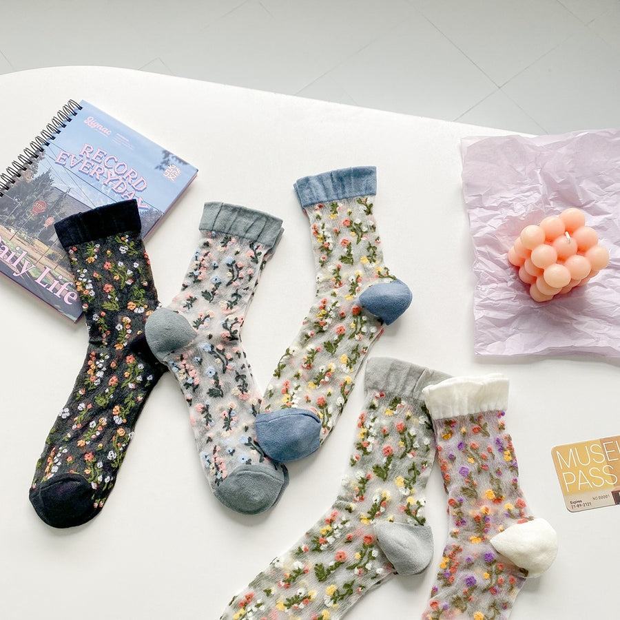 cotton Imported Size &amp socks in lavender with fitted silhouette