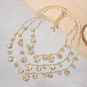 gold necklace with princess length and lobster clasp