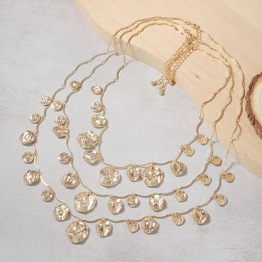 gold necklace with princess length and lobster clasp
