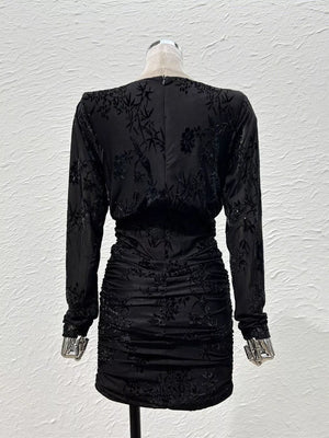 Ruched Long Sleeve Mini Dress option 7