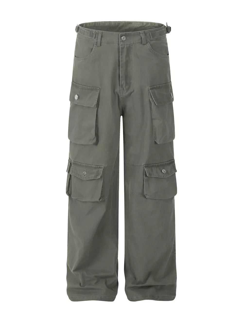 Men S Loose Fit Cargo Pants in Grey