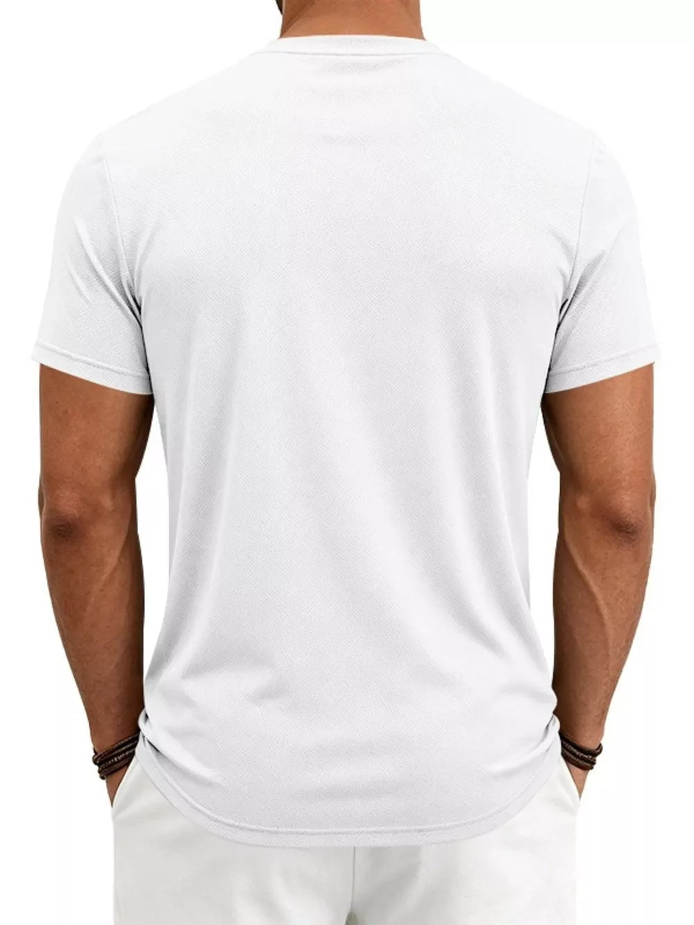 Men's Classic Fit Crew Neck T-shirt Plus Size in Black, view 20