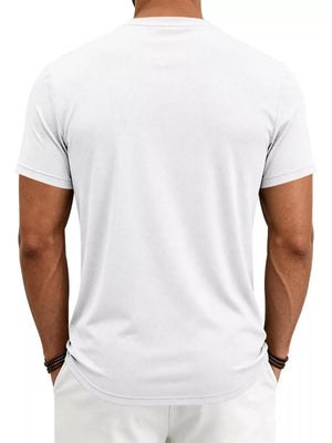 Men's Classic Fit Crew Neck T-shirt Plus Size in Black, view 20