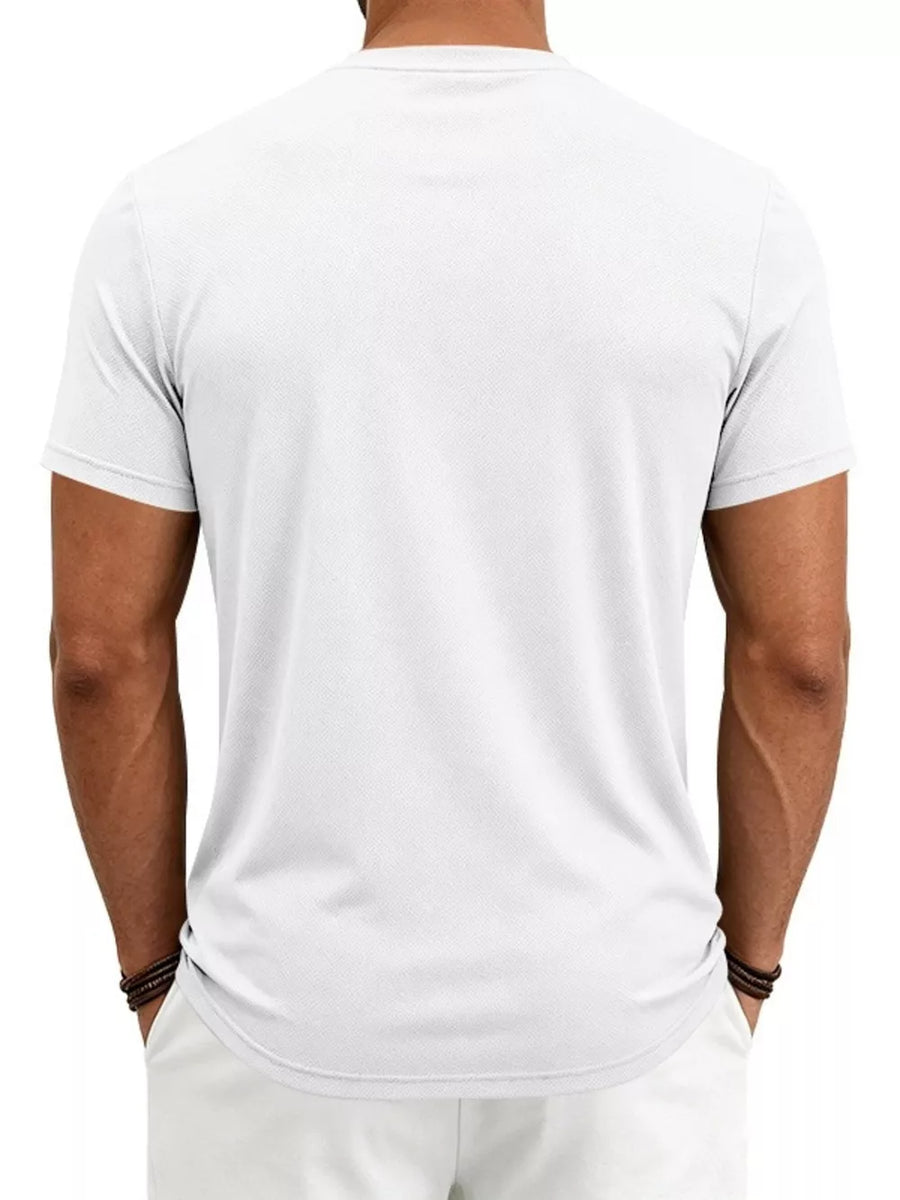 Men's Classic Fit Crew Neck T-shirt Plus Size in Black, view 20