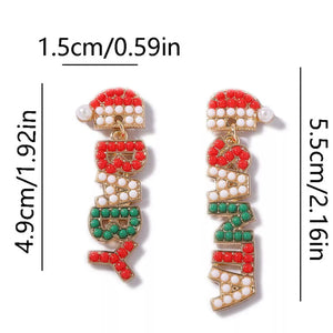 Deep Red earrings with drop and post-back